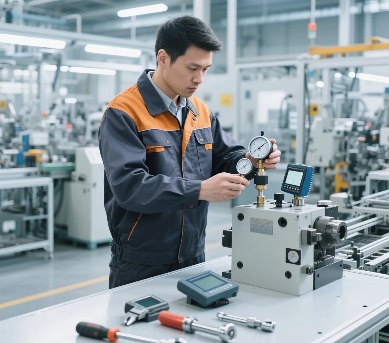 kalibrasi rutin industri manufaktur